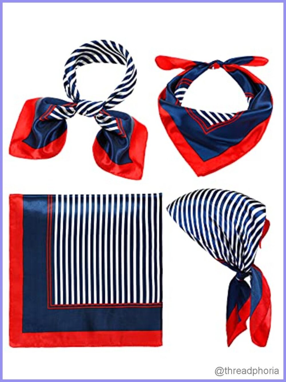 Women's Fashion Scarf Square Satin Hair Head Wrap Neck Scarf Silk Feeling